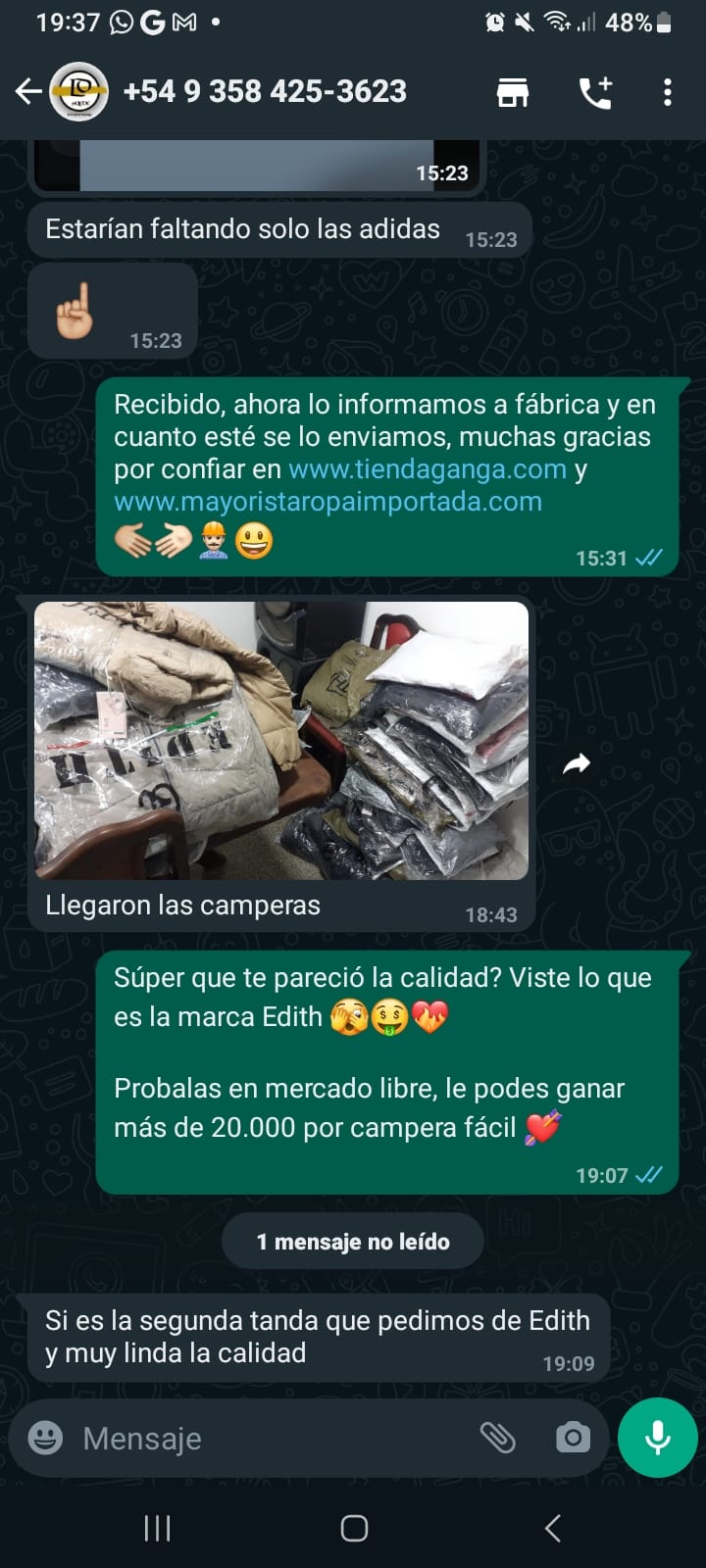 mayorista de camperas