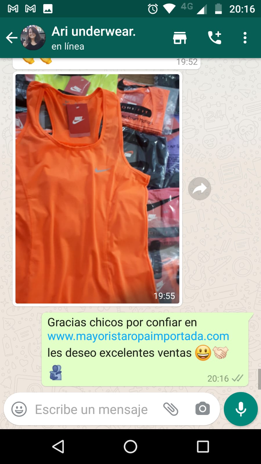 mayorista ropa deportiva