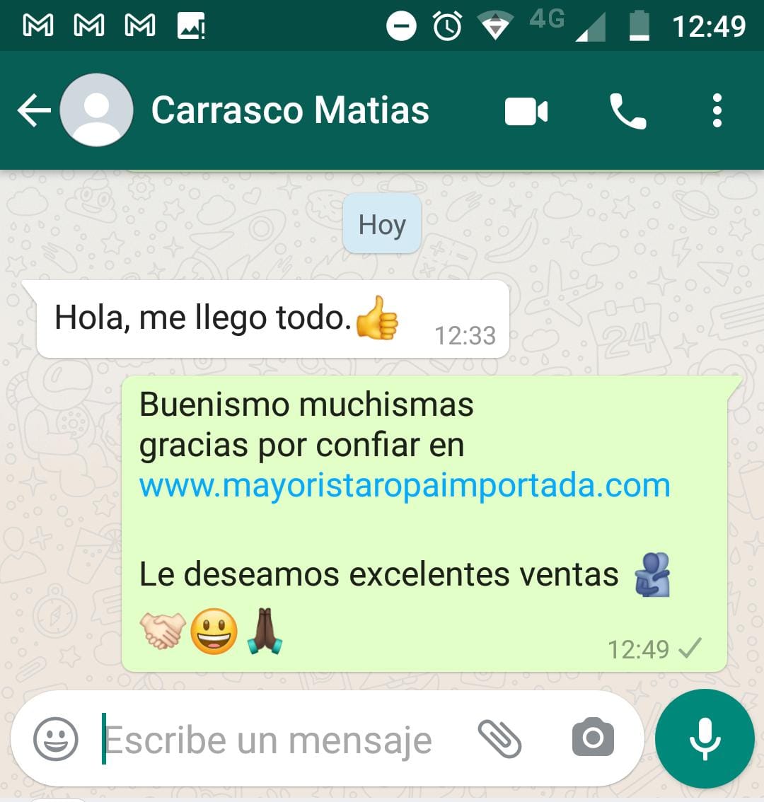 venta de ropa al por mayor